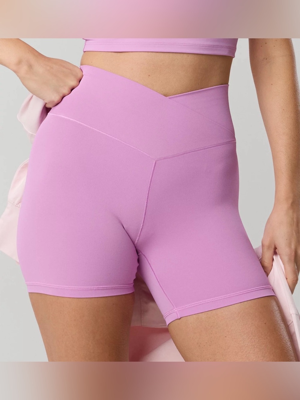 OFFLINE Real Me Crossover High Waisted 5" Bike Short Teal Large NWT IN PKG